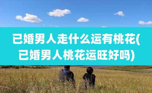 已婚男人走什么运有桃花(已婚男人桃花运旺好吗)