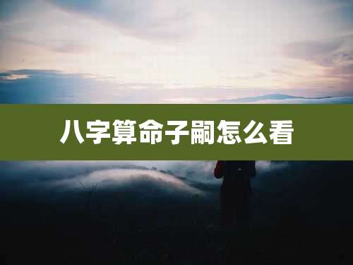 八字算命子嗣怎么看