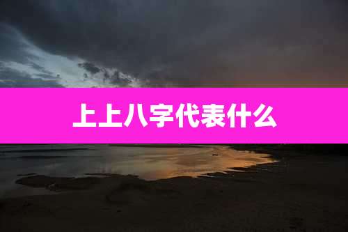 上上八字代表什么