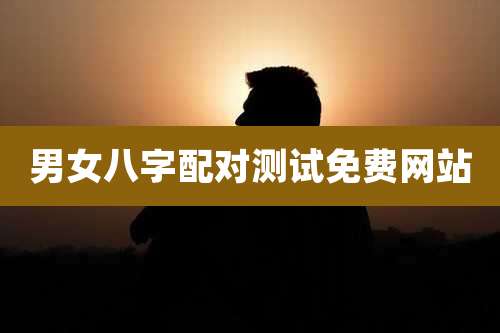 男女八字配对测试免费网站