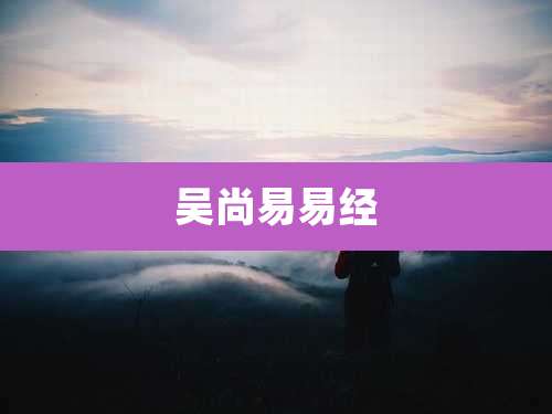 吴尚易易经