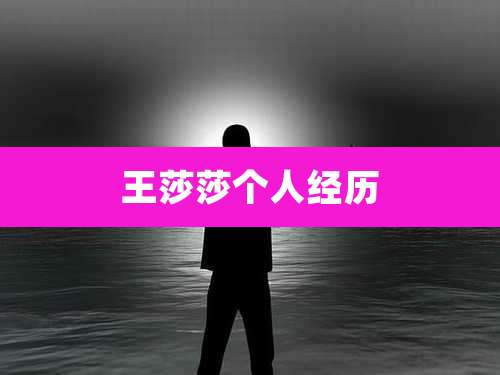 王莎莎个人经历