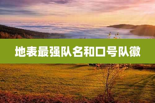 地表最强队名和口号队徽