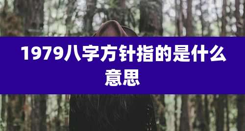 1979八字方针指的是什么意思
