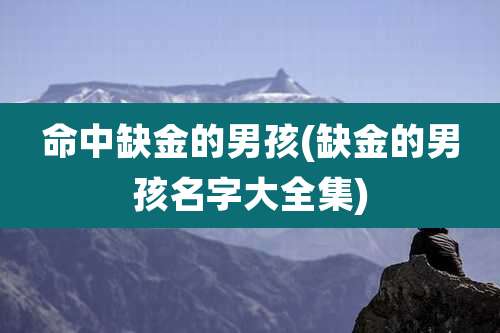 命中缺金的男孩(缺金的男孩名字大全集)