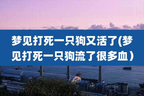 梦见打死一只狗又活了(梦见打死一只狗流了很多血）
