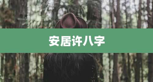 安居许八字