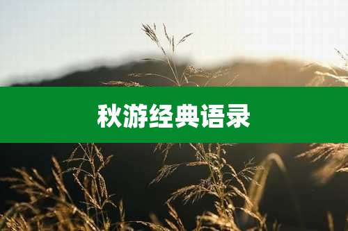秋游经典语录