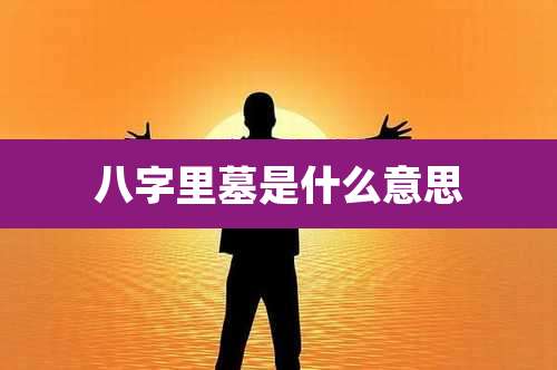 八字里墓是什么意思