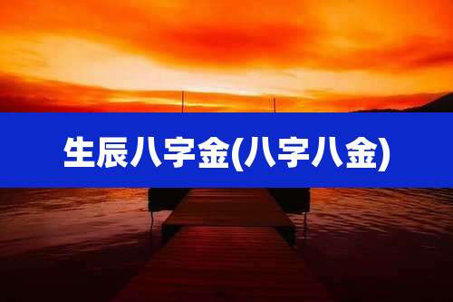 生辰八字金(八字八金)