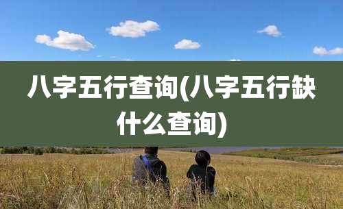 八字五行查询(八字五行缺什么查询)