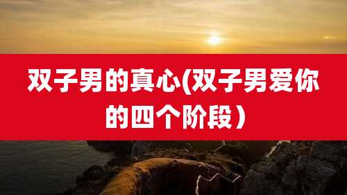 双子男的真心(双子男爱你的四个阶段）