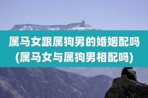 属马女跟属狗男的婚姻配吗(属马女与属狗男相配吗)