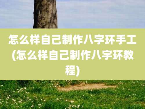 怎么样自己制作八字环手工(怎么样自己制作八字环教程)