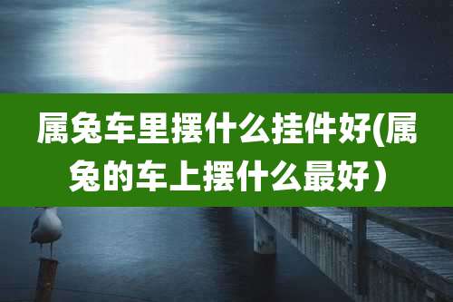 属兔车里摆什么挂件好(属兔的车上摆什么最好)