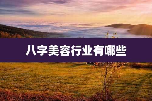 八字美容行业有哪些