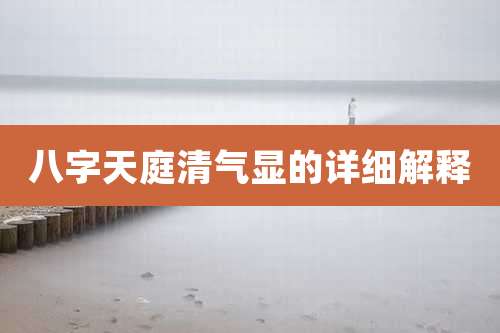 八字天庭清气显的详细解释
