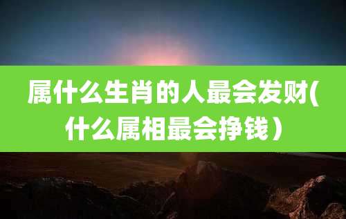 属什么生肖的人最会发财(什么属相最会挣钱）