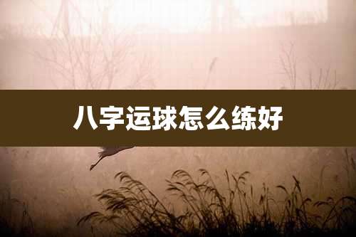 八字运球怎么练好