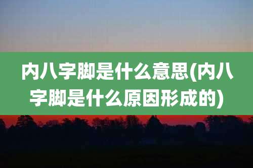 内八字脚是什么意思(内八字脚是什么原因形成的)