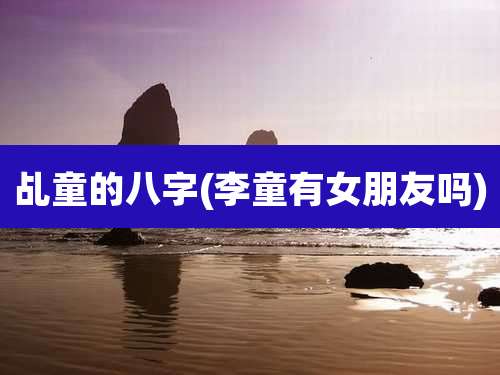 乩童的八字(李童有女朋友吗)