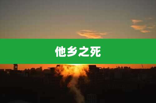 他乡之死