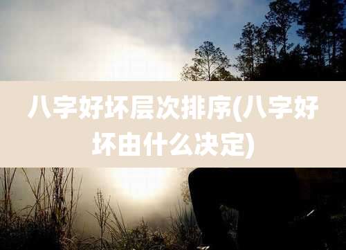 八字好坏层次排序(八字好坏由什么决定)