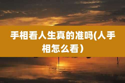 手相看人生真的准吗(人手相怎么看)