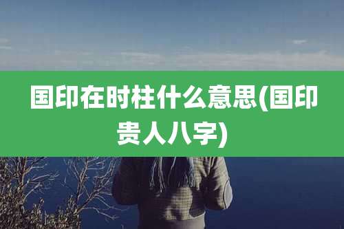 国印在时柱什么意思(国印贵人八字)