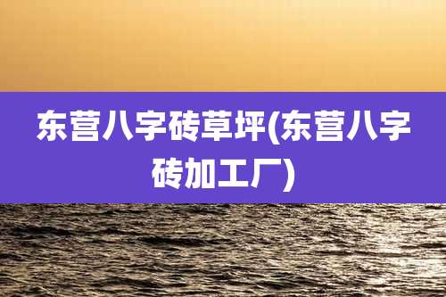 东营八字砖草坪(东营八字砖加工厂)