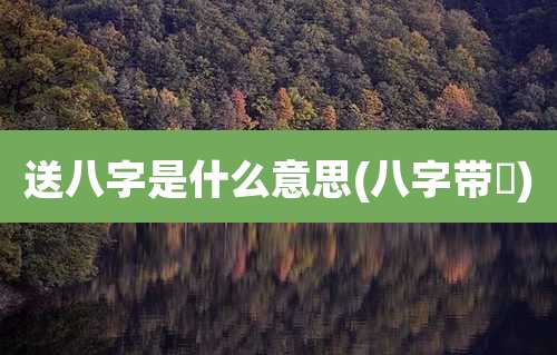 送八字是什么意思(八字带䘵)