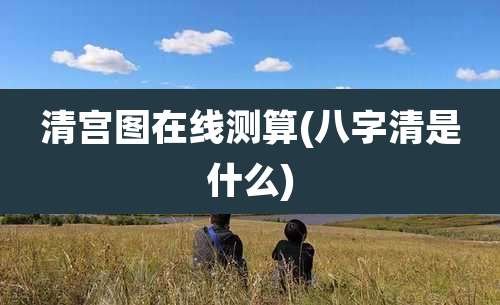 清宫图在线测算(八字清是什么)