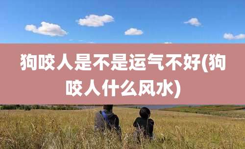 狗咬人是不是运气不好(狗咬人什么风水)