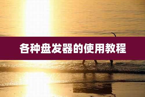 各种盘发器的使用教程