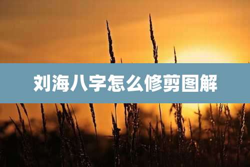 刘海八字怎么修剪图解