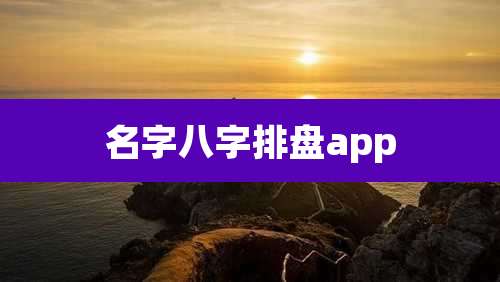名字八字排盘app