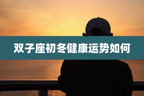 双子座初冬健康运势如何