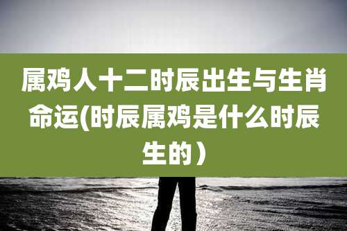 属鸡人十二时辰出生与生肖命运(时辰属鸡是什么时辰生的)