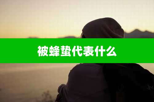 被蜂蛰代表什么