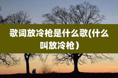 歌词放冷枪是什么歌(什么叫放冷枪）