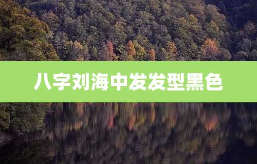 八字刘海中发发型黑色