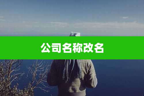 公司名称改名