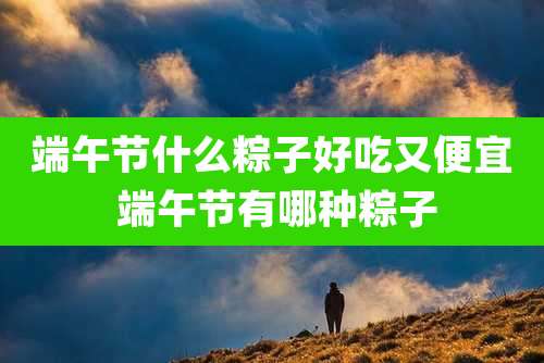 端午节什么粽子好吃又便宜 端午节有哪种粽子