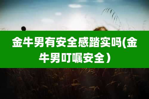 金牛男有安全感踏实吗(金牛男叮嘱安全)