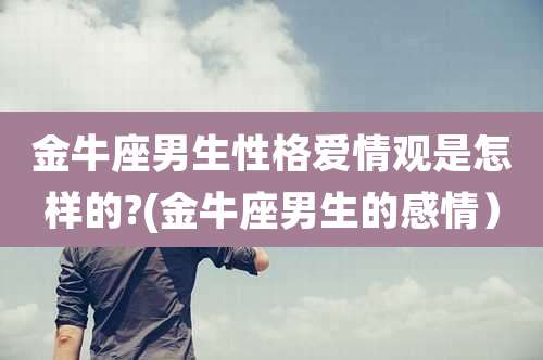 金牛座男生性格爱情观是怎样的?(金牛座男生的感情)