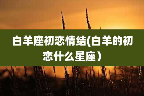 白羊座初恋情结(白羊的初恋什么星座）