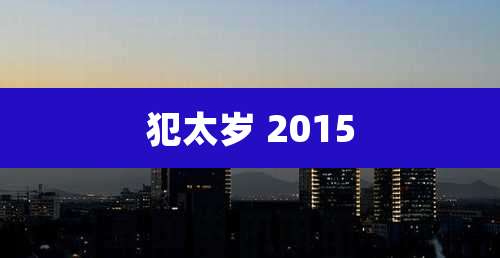 犯太岁 2015