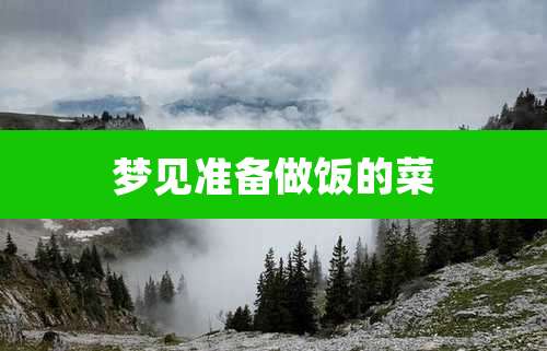 梦见准备做饭的菜