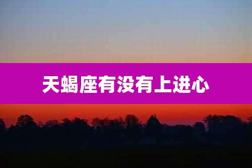 天蝎座有没有上进心