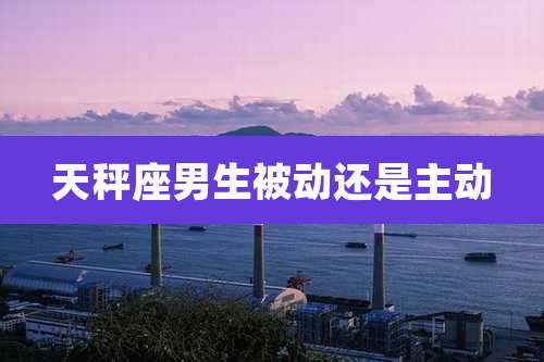 天秤座男生被动还是主动